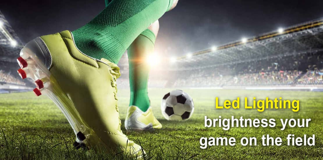 How does LED light enable the best viewing experience of games on the field?